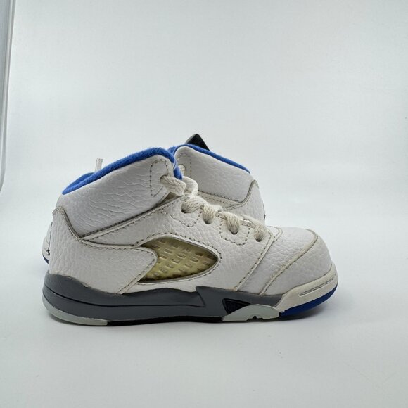 Nike Air Jordan 5 Kids Size 7C Retro Hyper Royal Stealth White VGC 440890 140 - Picture 5 of 9